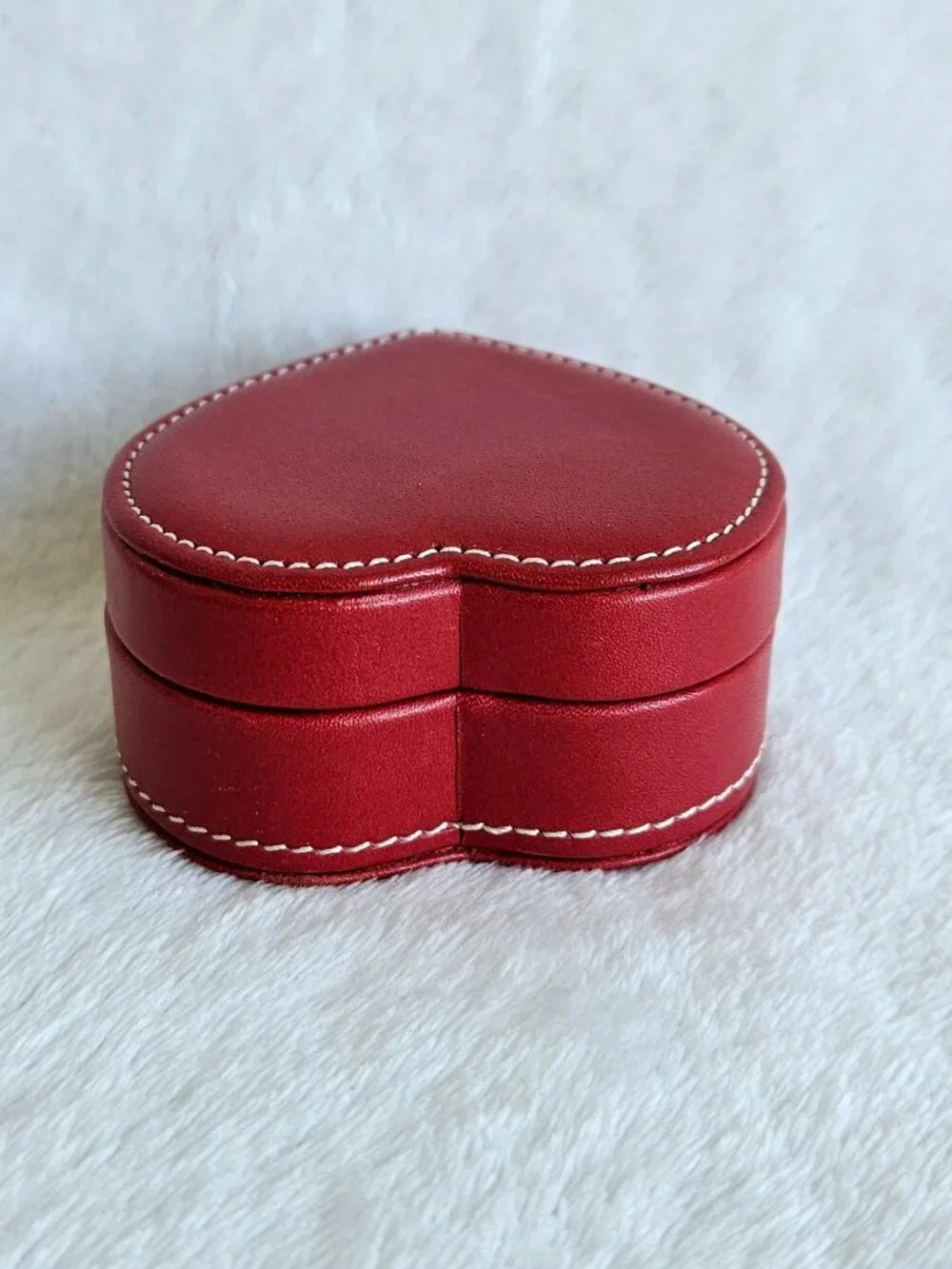 Mini Coach Y2K Red Leather Heart Jewelry Box Ring Necklace & Earring Storage